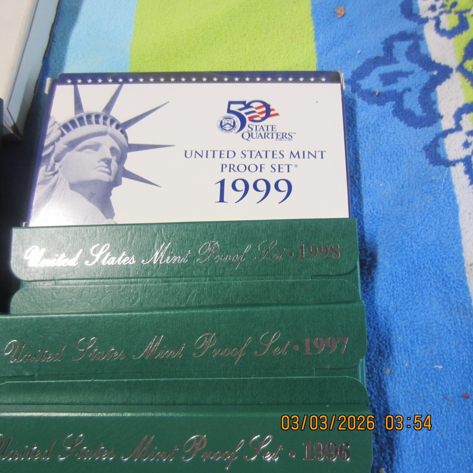 LOT OF PROOF SETS 1968 TO 1999.