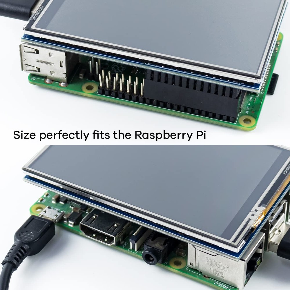 3.5" 480x320 Touch Screen TFT LCD for Raspberry Pi A/B/2B/3B/4B/5