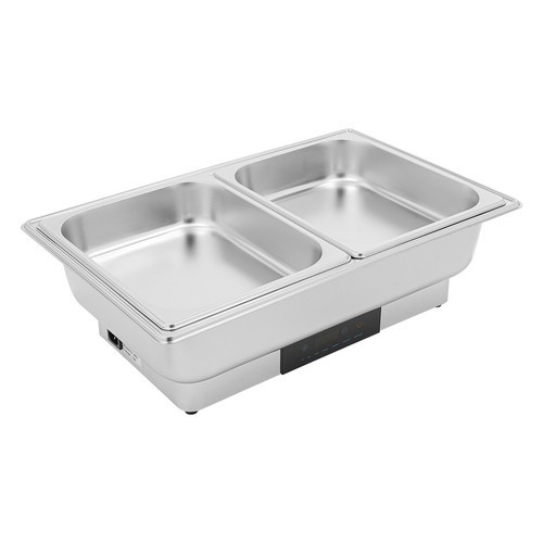 9L Electric Chafing Dish with 2 Compartments & Smart Temperature Control