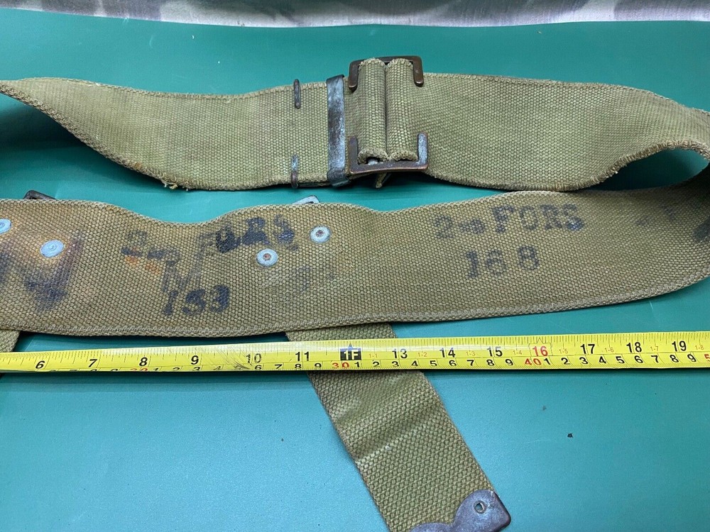 Original 1908 Pattern Webbing Belt, 2nd Foresters- Large Size in Great Condition