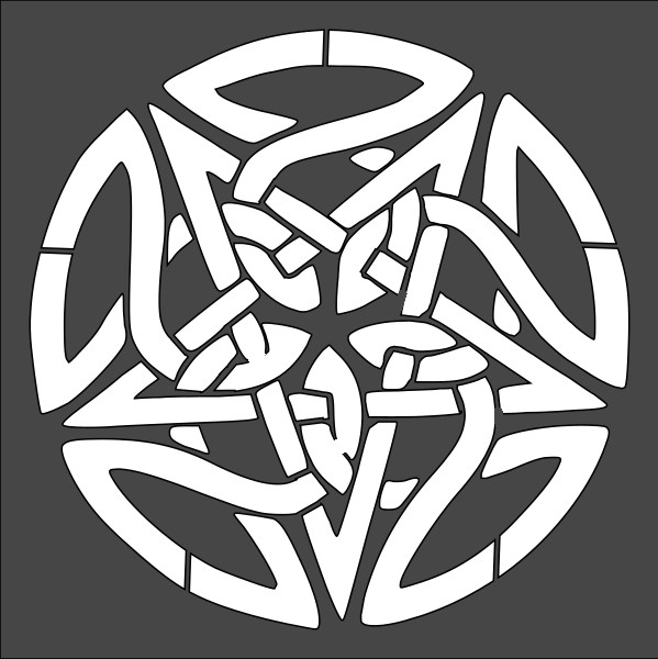 6"x6" Clear or Red Plastic Stencil - Celestial Wiccan Star (SN111)
