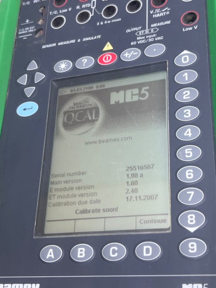 BEAMEX MC5 MULTIFUNCTION CALIBRATOR
