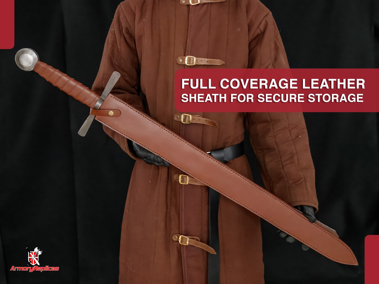 Castle in Knight Medieval Sword 1095 Carbon Steel Dual Tone Blade w/ Sheath