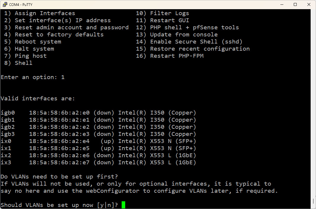 PfSense - 6x1Gb, 2x 10Gb SFP+, Quad C3558, 8GB RAM, 120GB SSD (VMWare Edge 620)