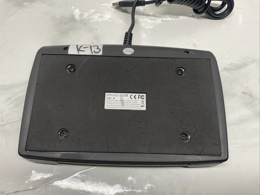VEC Infinity-3 USB Version B Foot Pedal Control Transcription. K-13