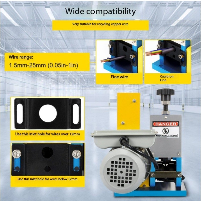 Single-Channel Adjustable Electric Wire Stripper Cable Recycling Wire Stripper