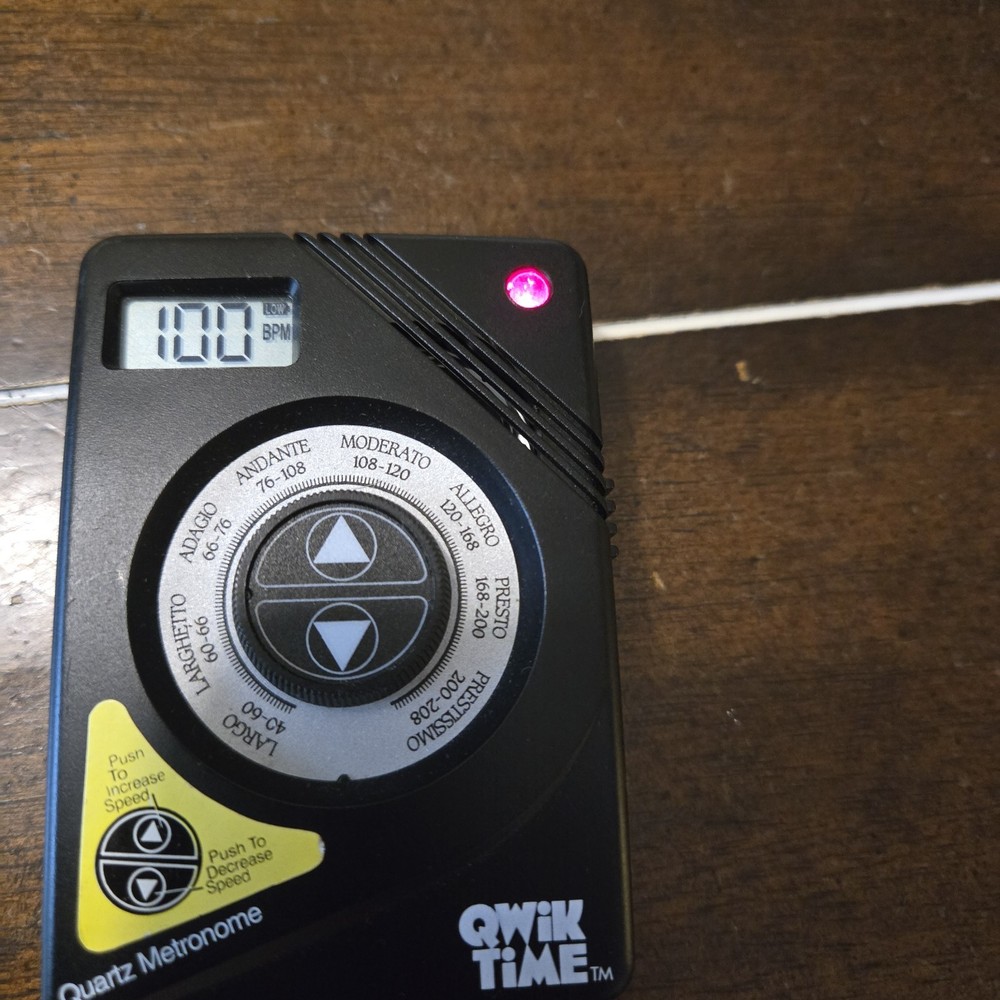 Qwik Time Electronic Quartz Metronome 1995 Tested