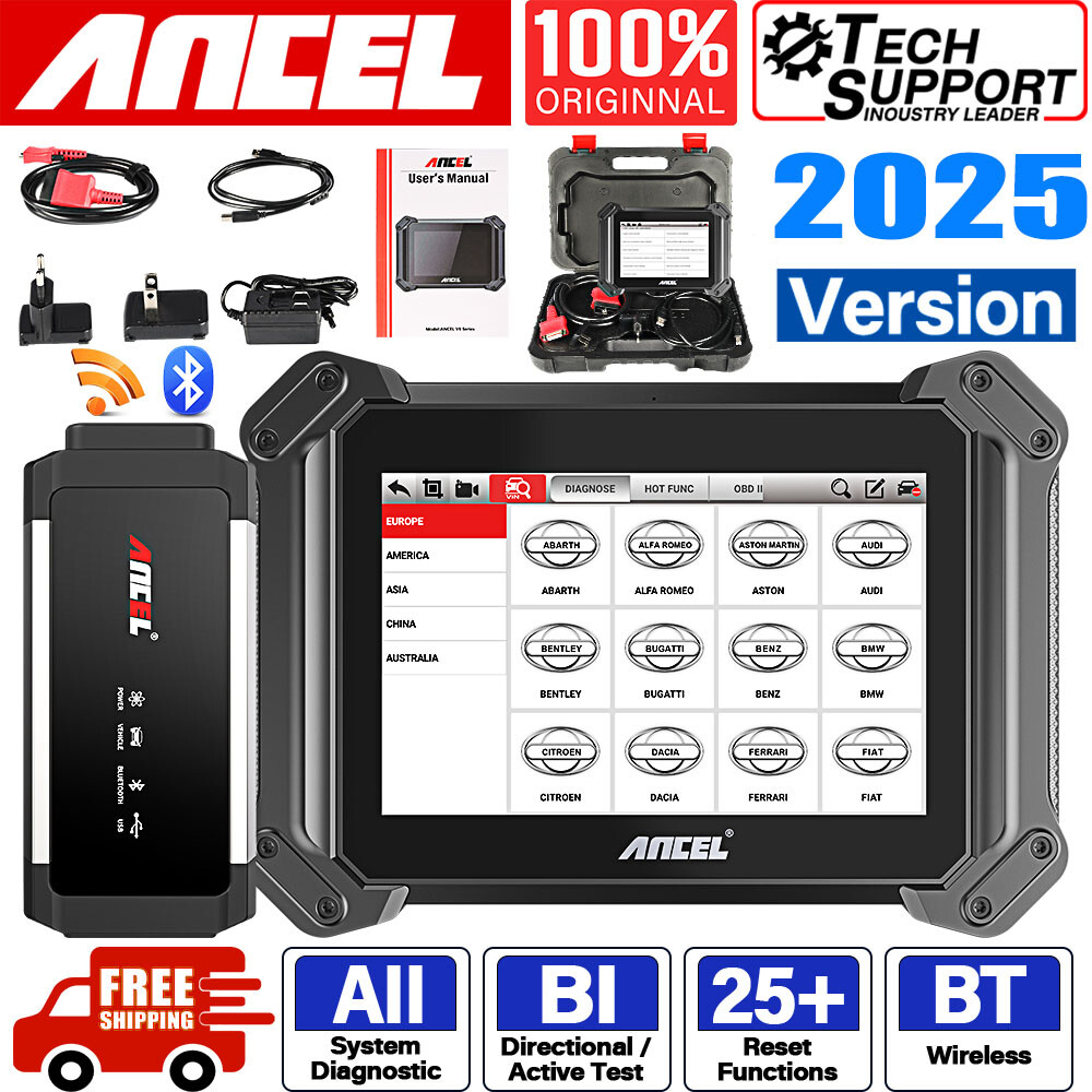 ANCEL V6 PRO OBD2 Bluetooth Auto Scanner Bi-Directional Control IMMO A/F EPB