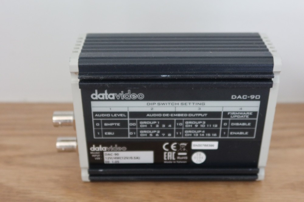Datavideo DAC-90 SDI Audio D-Embedder, /w PSU,
