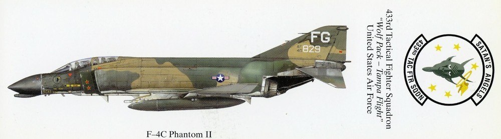 F-4C PHANTOM - 433rd TACTICAL FIGHTER SQUADRON  BOOKMARK