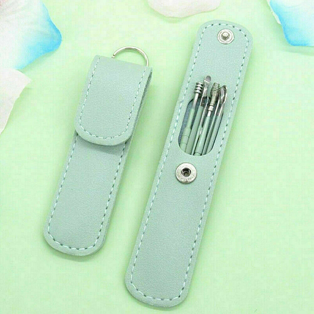 6PCS Ear Pick Cleaning Set Spiral Tool Spoon Ear Wax Remover Cleaner Curette Kit