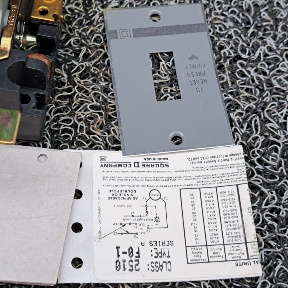 Square D FHP 55413 Manual Starter Switch