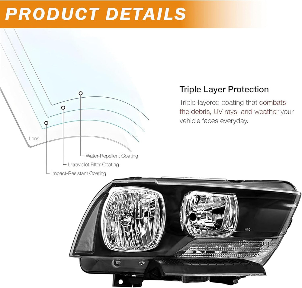Headlights Assembly Compatible with 2011 2012 2013 2014 Dodge Charger Driver and
