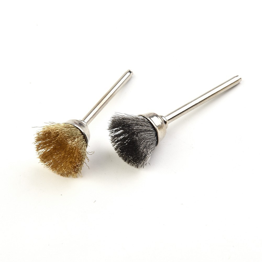 24pcs Soft Rotary Tool Brass Wire Brush Cleaning Polishing Dusting Set Element