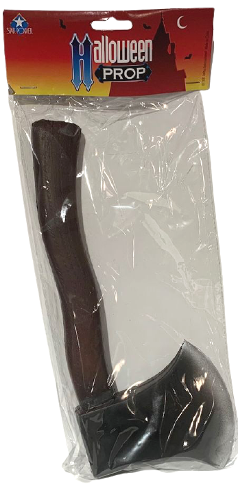 12" SHORT FAKE AXE Halloween Prop Toy Play Horror Weapon Hatchet Hard Rubber Gag