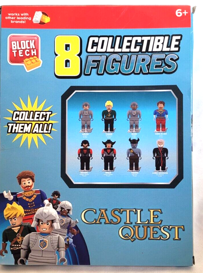Block Tech Castle Quest Figures Pack 8 Figures 1 Set New in damaged box