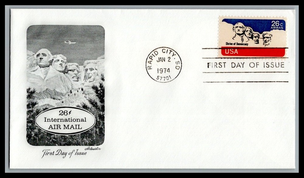 US FDC # C88 26c Mt Rushmore  Artmaster  1974, 9p956