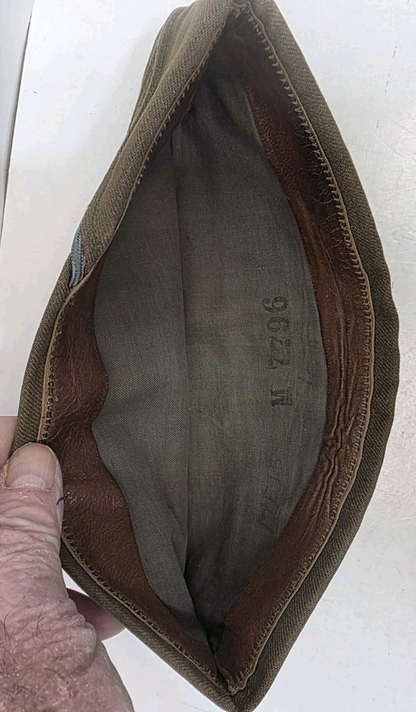 ORIGINAL WWII US ARMY INFANTRY OVERSEAS GARRISON HAT CAP - SIZE LARGE