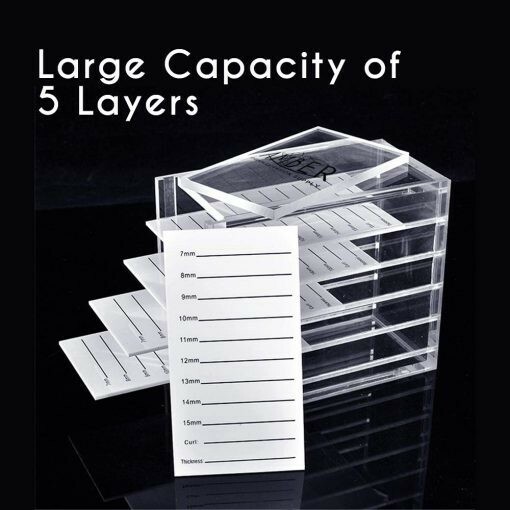 5 Layers Acrylic Lash Storage Case