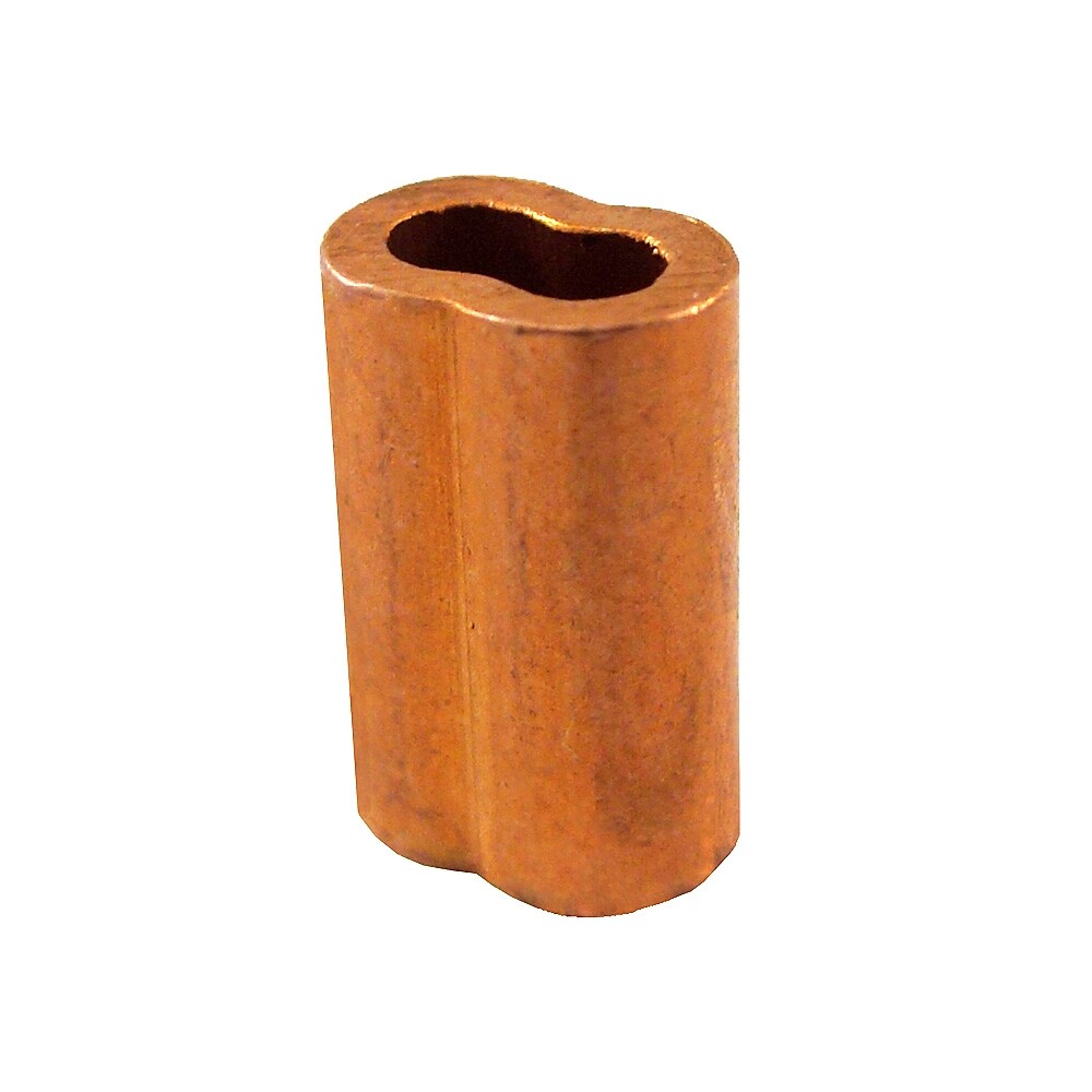 1/4 Inch Copper Oval Sleeves (10 Pack)