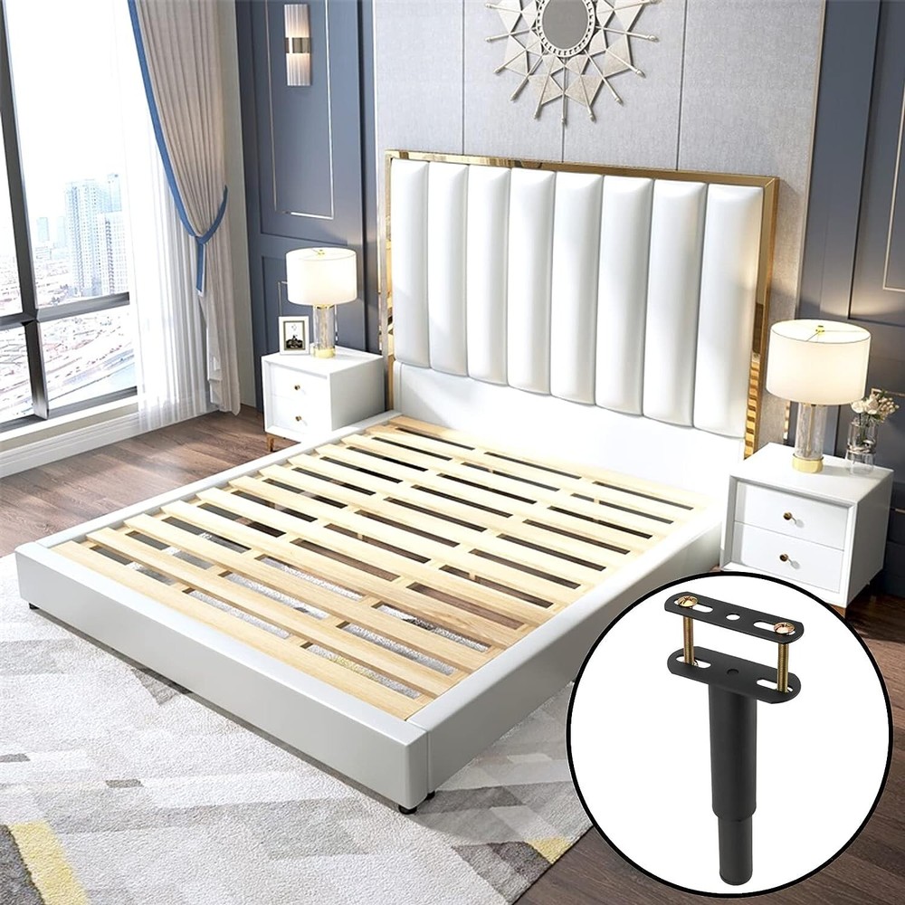 2 Pcs Adjustable Height Center Support Leg for Bed Frame, Bed Frame Support Leg