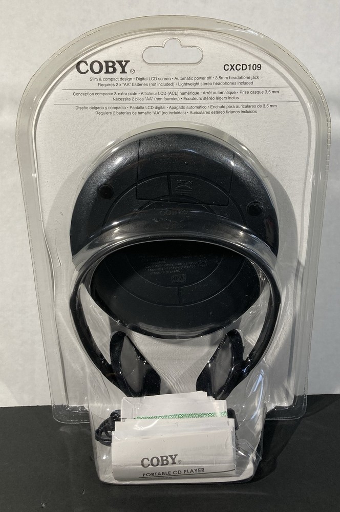 New COBY Portable Personal Compact CD Player Black CX-CD109