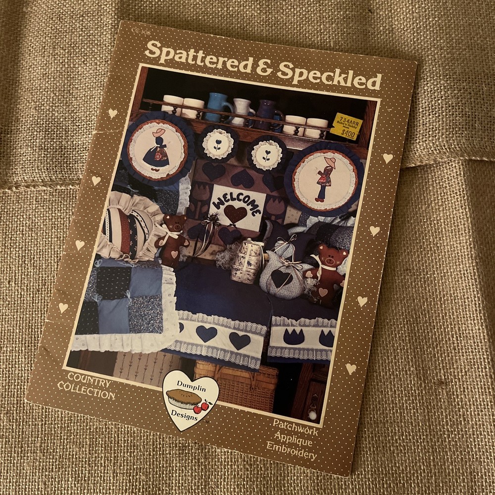 Patchwork Applique Embroidery Pattern Book CC106 Spattered Speckled Country Coll