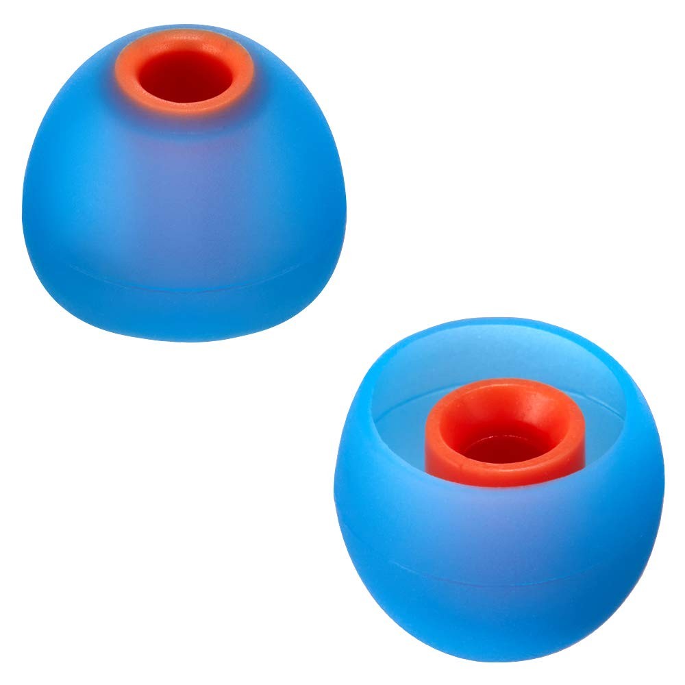Earbud Tips Soft Silicone Earbuds Replacement Small/Medium/Large, Blue/Orange