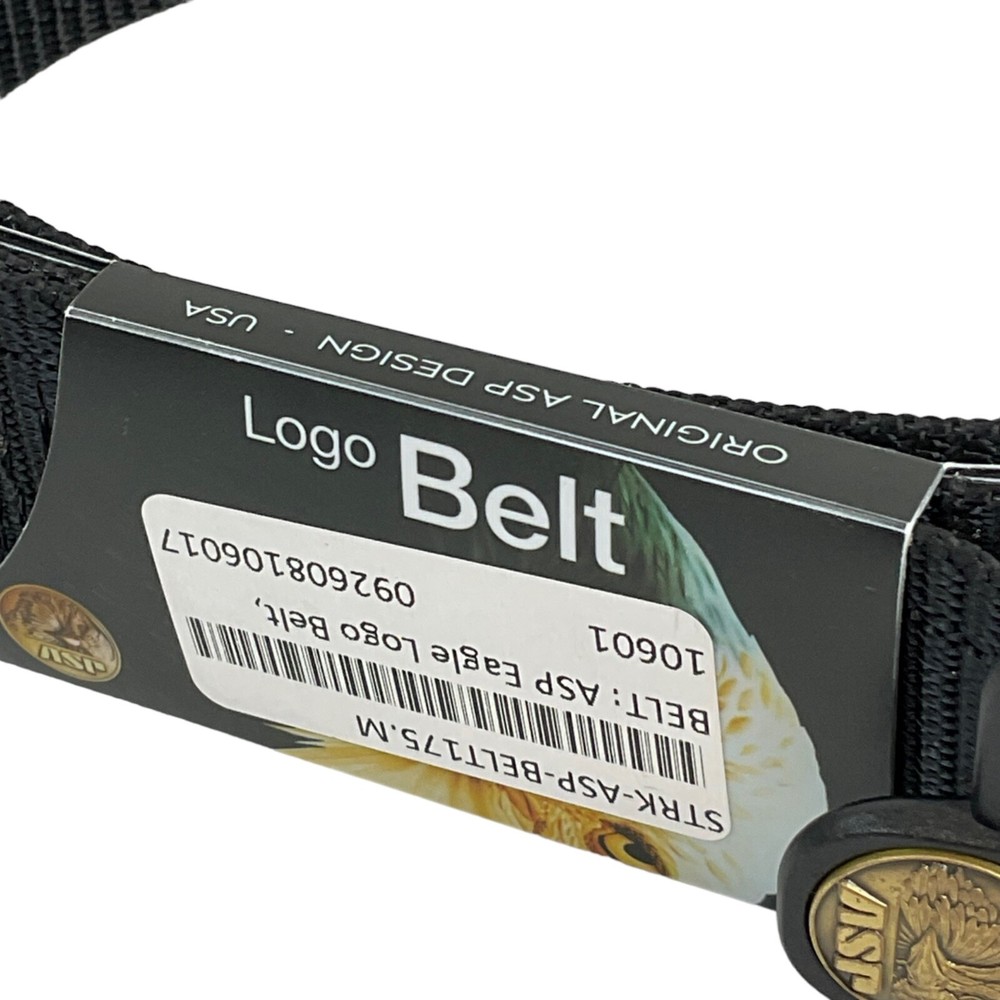 ASP Belt Eagle Logo 10601 black 3mm webbing 1.75" Medium 32-34 New