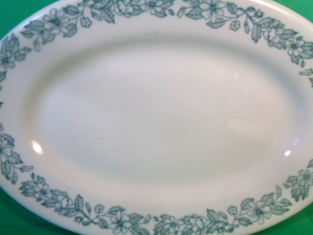 Shenango Hibiscus Pattern Oval Serving Platter, Lawrence Thirftware (Used/EUC)