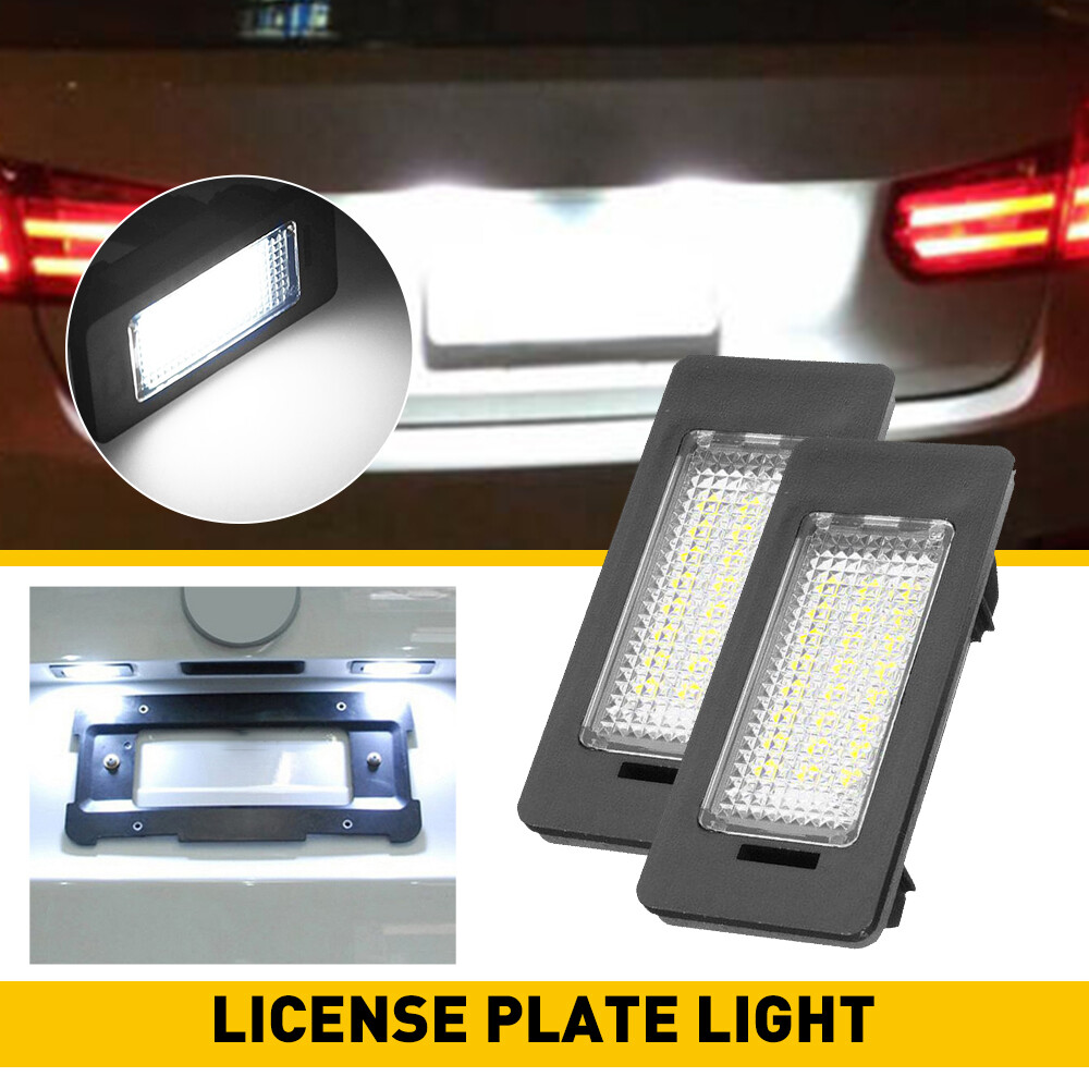 2X LED License Plate Lights Lamps For BMW E90 E92 E39 E60 E61 M5 E70 Accessories