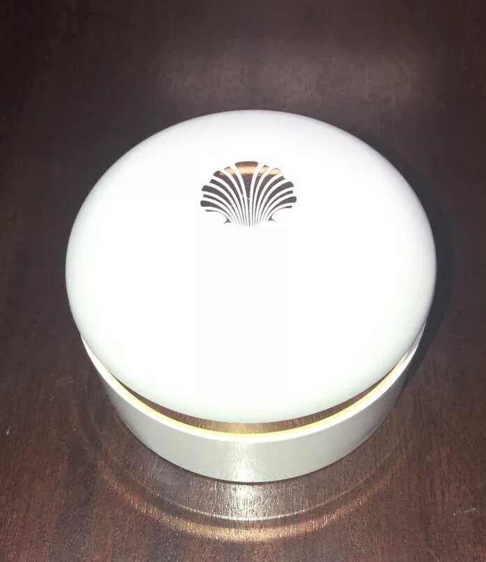 Vintage Estee Lauder White Linen Dusting Powder Box Container Empty Gold Shell