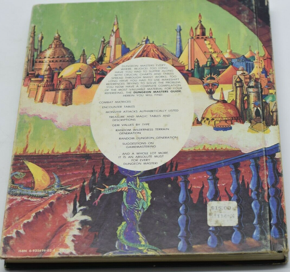 D&D ADVANCED DUNGEONS & DRAGONS MASTER GUIDE 1ST REVISED EDITION 1979 TSR YES