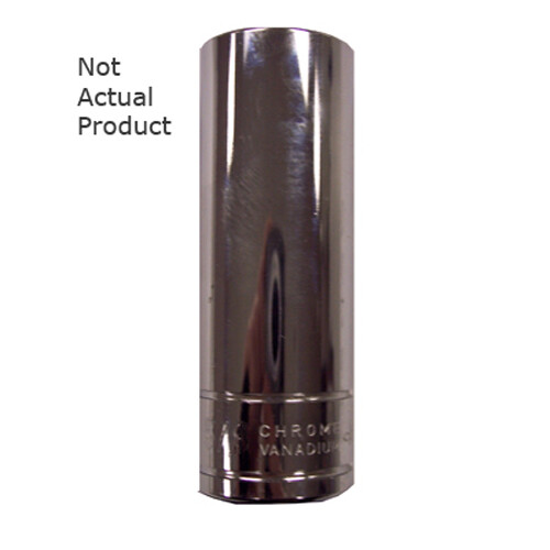 K Tool 22416 Chrome Socket, 3/8" Drive, 1/2", 12 Point, Deep