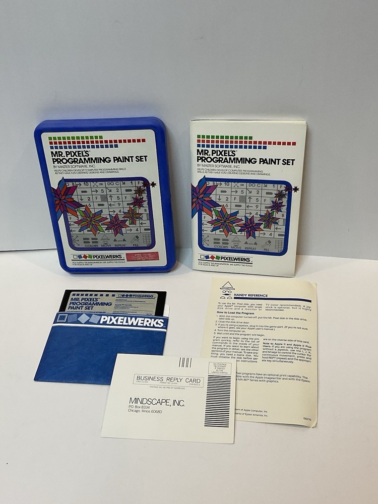 Vintage Apple II Software Mr. Pixel's Programming Paint Set