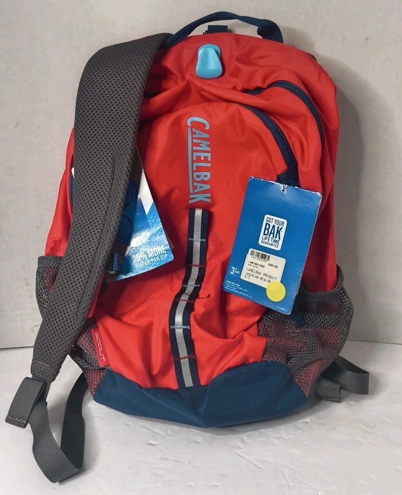 CamelBak Scout 14L Backpack Kids Small Hydration Pack Red Blue Mesh Adjustable