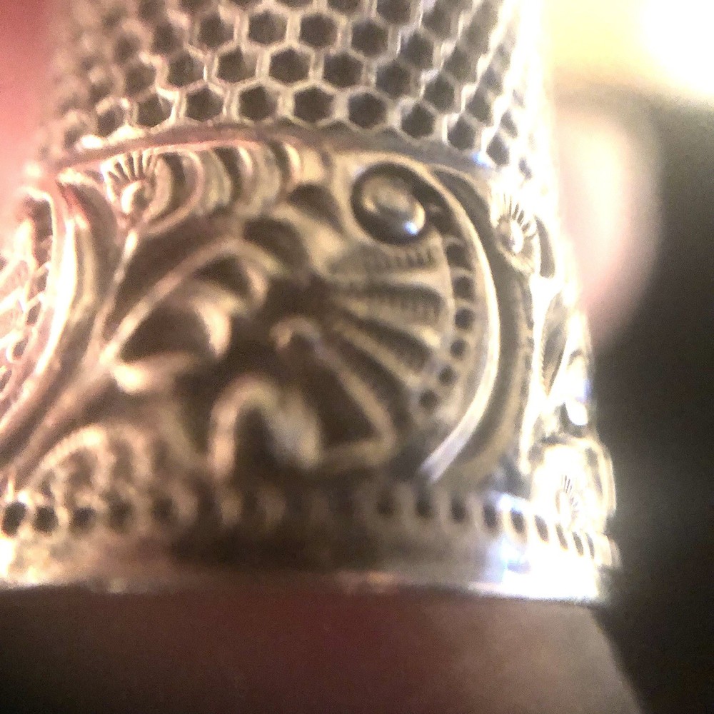 Sterling Thimble #7..Engraved With “M Y” Initials 7