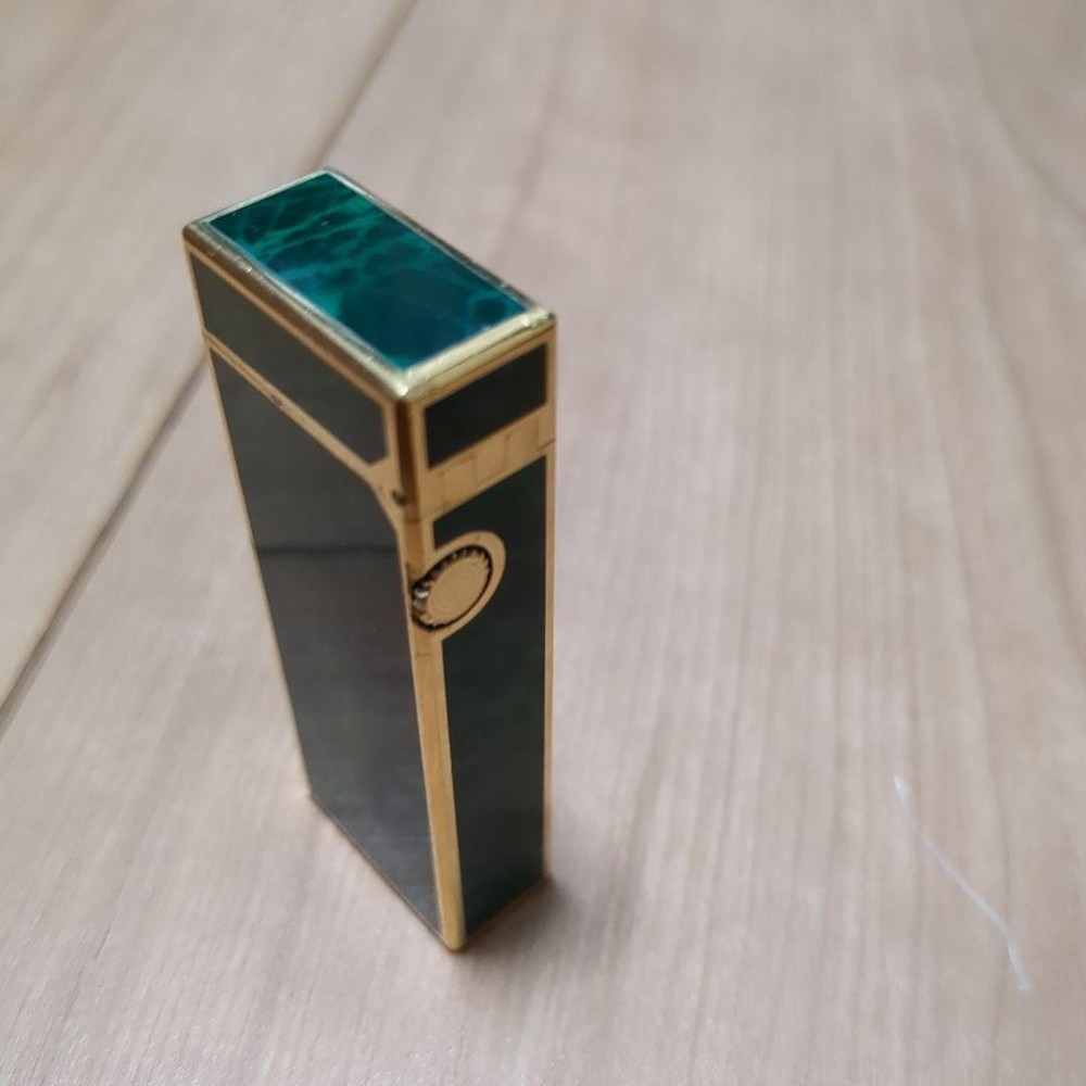 Dunhill Rollagas lighter green gold without box