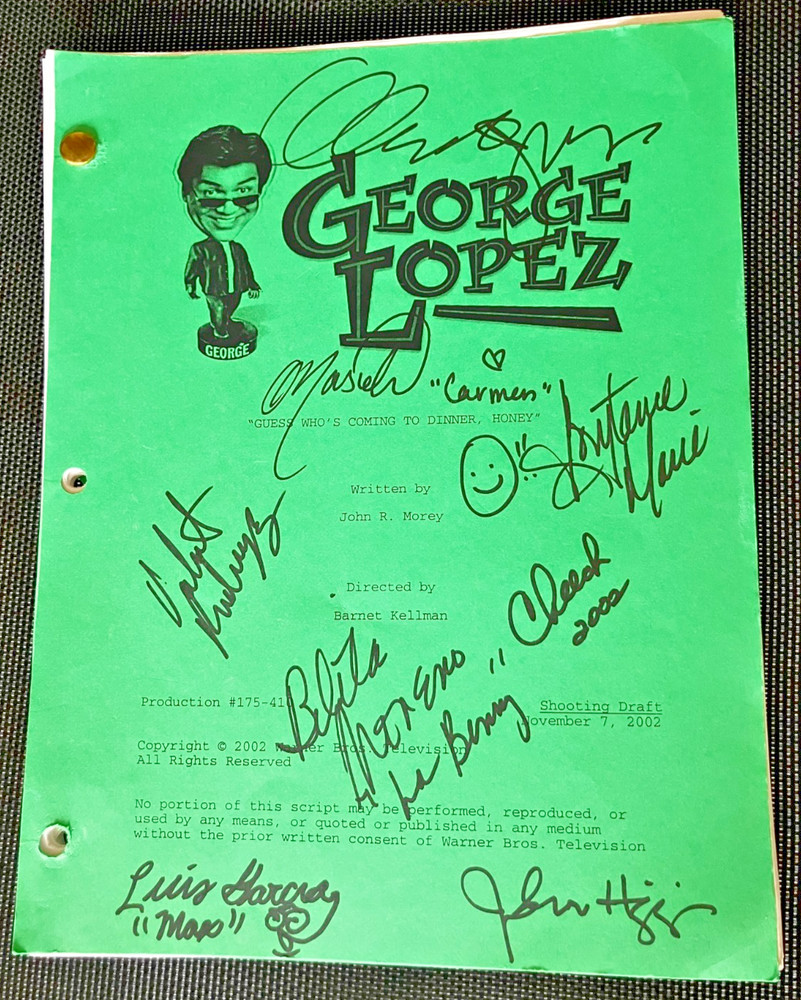 GEORGE LOPEZ 2002 TV Show  Shooting Draft Script Signed - George Lopez, + 7