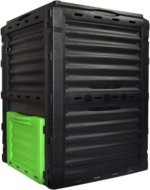 Garden Compost Bin 300L BPA Free Large Capacity Easy Assembly