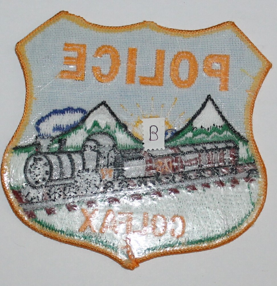Defunct COLFAX POLICE Placer County California Train patch #B