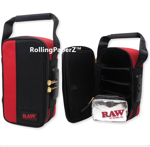 RAW Rolling Papers Dank Locker Smokers Carry Bag w/ combination lock