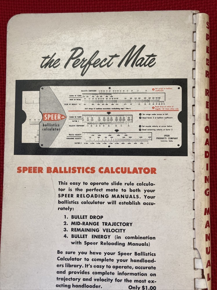 Speer No 3 reloading manual 1959 spiral great shape