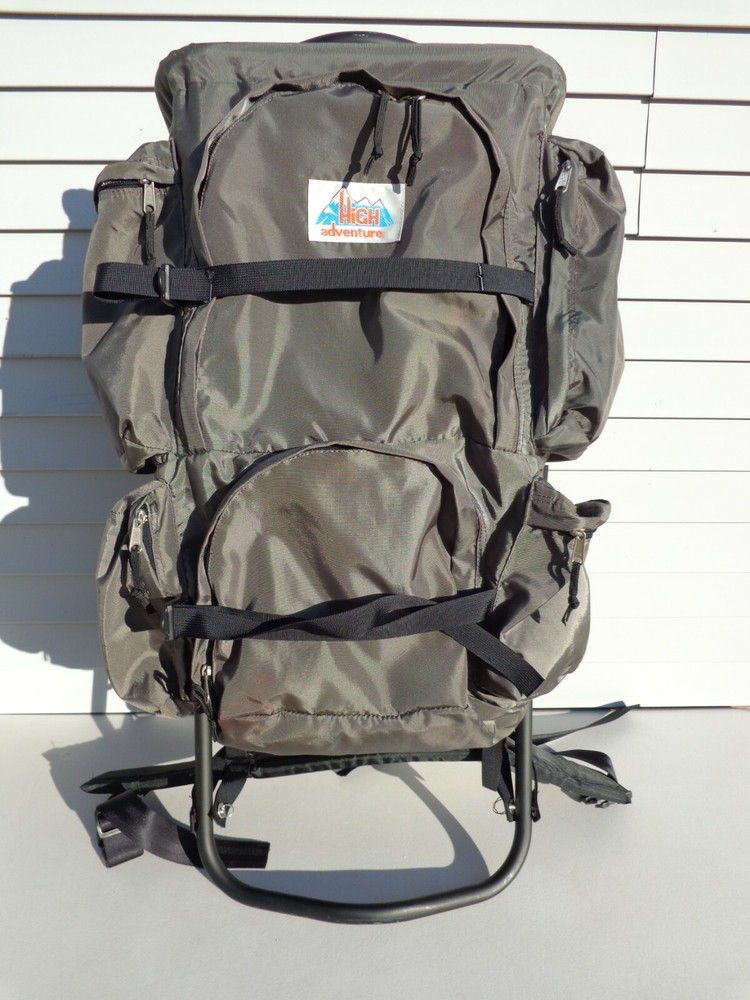 VINTAGE HIGH ADVENTURE HIKING EXTERNAL FRAME BACKPACK
