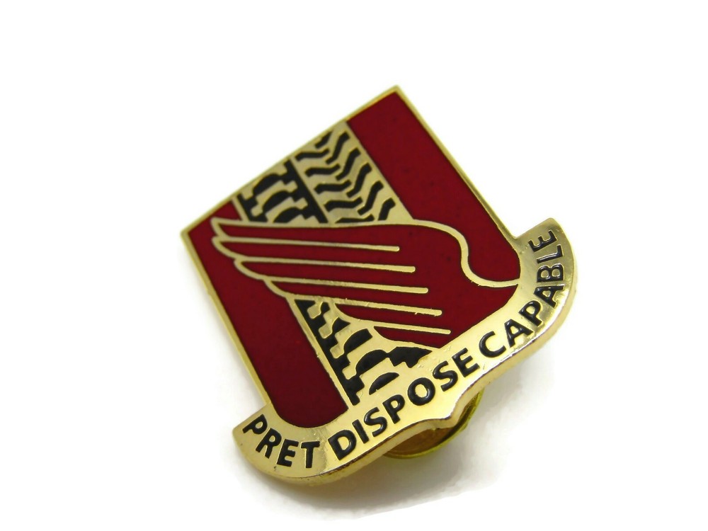 519th Support Battalion Crest Pin Pret Dispose Capable