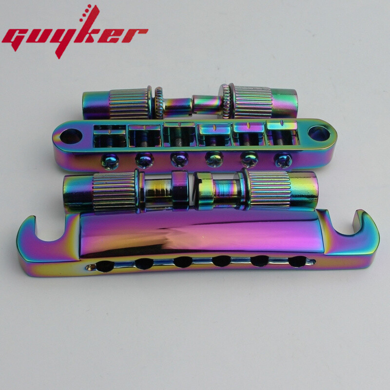 GUYKER Chameleon Rainbow Set Pickup + Lock String Tuners + Guitar Bridge for LP