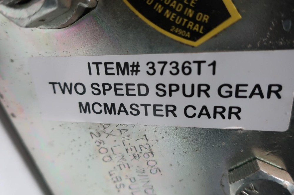 Mcmaster-carr 3736T1 Two Speed Spur Gear