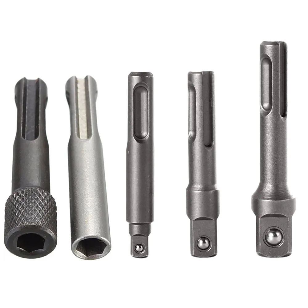 5pcs SDS Plus 1/4 Hex Socket Driver Screwdriver Bit Hammer Drill Bit Set