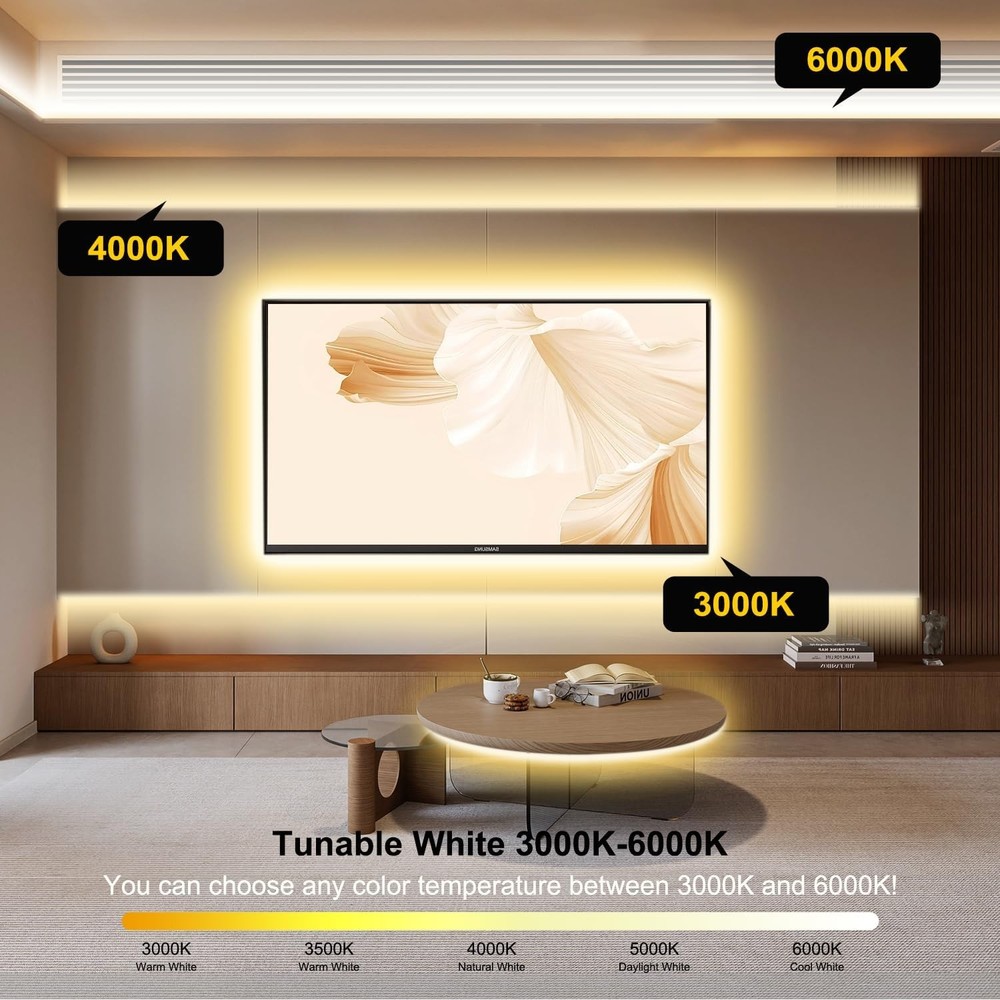 COB LED Strip Light,CCT Dimmable Strips 65FT, 576CCT