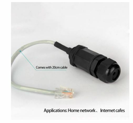 RJ45 Waterproof panel mount Connector M20 Ethernet LAN USA